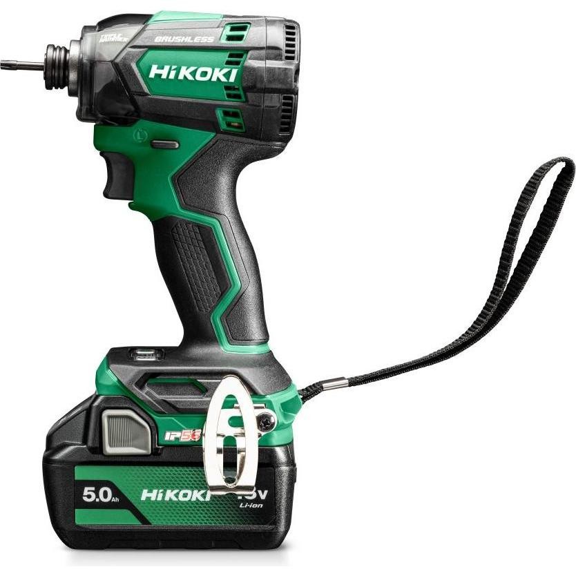 [4966376413133] Hikoki WH18DC ( WH18DCWFZ ) WH18DC WFZ ACCU SLAGSCHROEVENDRAAIER 1/4" 18V, BL, 210 Nm, IP56, MV, 2x 18V 5,0Ah in HSC II