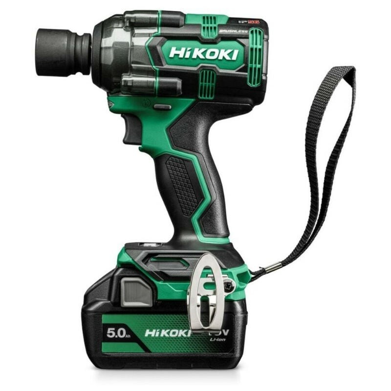 [4966376410514] Hikoki WR18DH ( WR18DHWPZ ) WR18DH WPZ ACCU SLAGMOERAANZETTER 1/2" 18V, BL, 380 - 600Nm, IP56, MV,  2x 18V 5,0Ah in HSC II