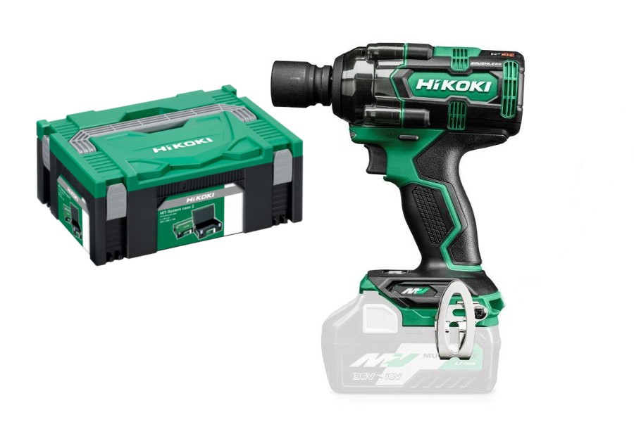 Hikoki WR36DH ( WR36DHW2Z ) WR36DH W2Z ACCU SLAGMOERAANZETTER 1/2" 18V, BL, 380 - 700 Nm, IP56, MV, EXCLUSIVE in HSC II