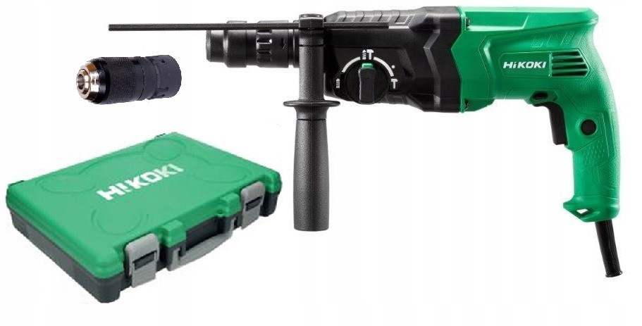 Hikoki DH24PMH WSZ SDS-PLUS BOOR-BREEKHAMER 230V, 730 W, 2,7 J, incl. BOORHOUDER in KUNSTSTOF KOFFER