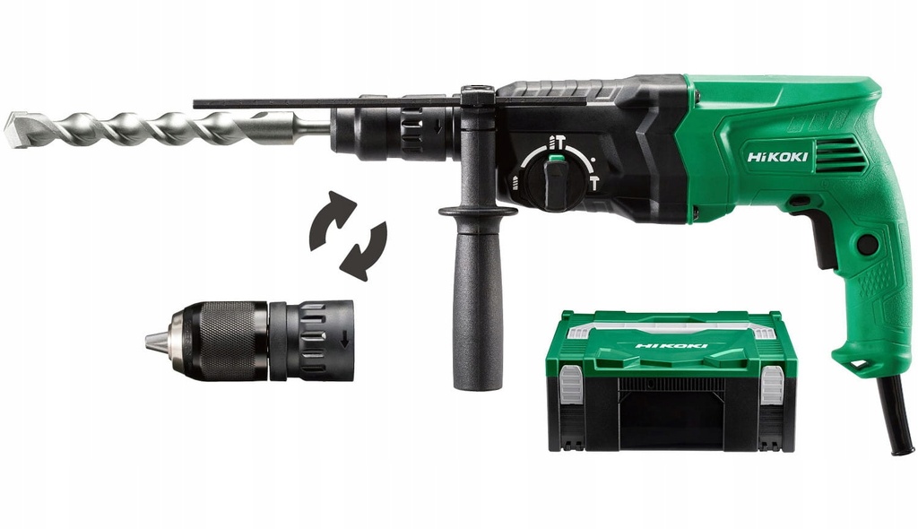 Hikoki DH24PMH W1Z SDS-PLUS BOOR-BREEKHAMER 230V, 730 W, 2,7J, incl. BOORHOUDER in HSC I