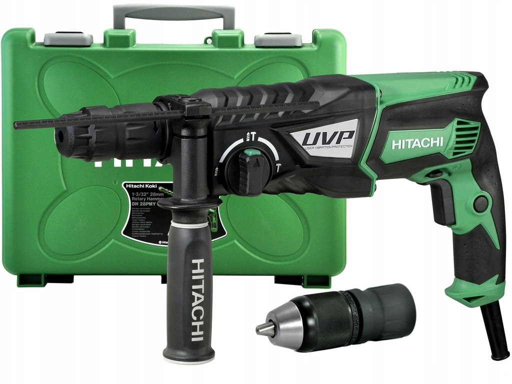 Hikoki DH28PMY2 WSZ SDS-PLUS BOOR-BREEKHAMER 230V, 850 W, 3 J, UVP, incl. BOORHOUDER in KUNSTSTOF KOFFER