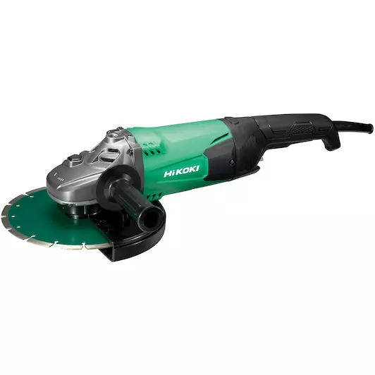 Hikoki G18ST WEZ HAAKSE SLIJPMACHINE 230V, 2.000 W, 180MM, DODEMANS SCHAKELAAR, incl. DIAMANTBLADEN, in DOOS