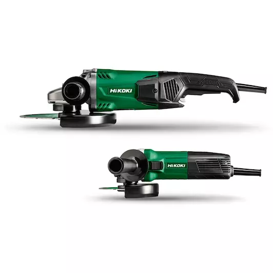 [4966376335329] Hikoki KG23SA YBZ G13STA 125MM + G23ST 230MM HAAKSE SLIJPMACHINESET incl. DIAMANTBLADEN in DOOS