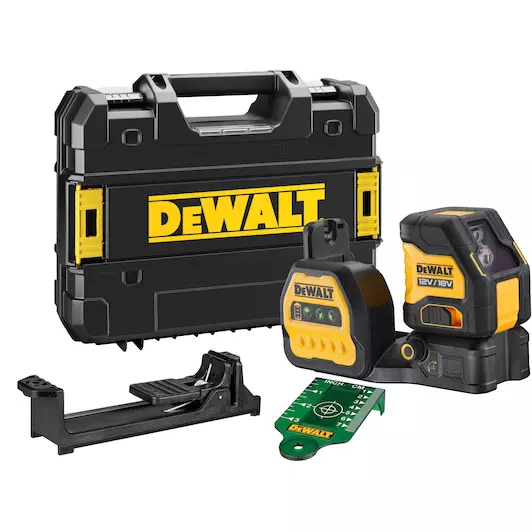 [5054905296377] DEWALT DCE088NG18-XJ 12V/18V accu-kruislijnlaser zelfnivellerend groen in TSTAK (zonder accu en lader)