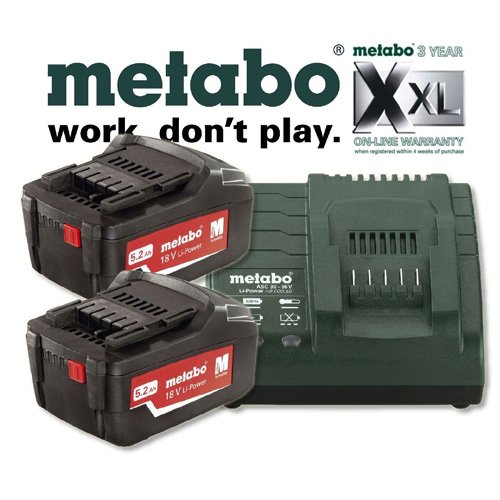 [4007430244123] Metabo 685051000 Basic - Set 2 x 5.2 Ah Batterij Basic - Set 2 x 5.2 Ah