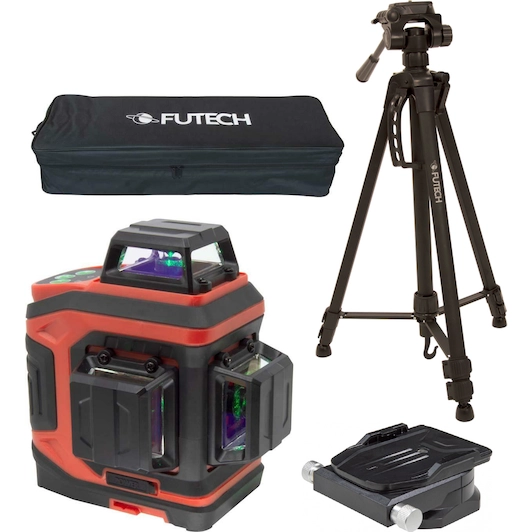 [5420073804131] FUTECH MultiCross 3D Brave kruislijnlaser groen in tas + statief + draaitafel - 027.3DG-S
