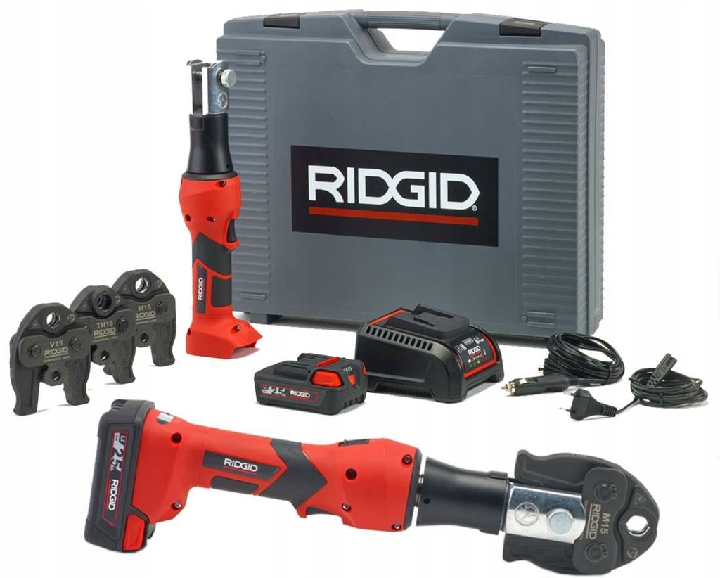 RIDGID 69103 KIT RP 219 18V compact accu-persmachine 19 kN in koffer +TH16-20-26 Bekken (1x 2,5Ah accu + lader)