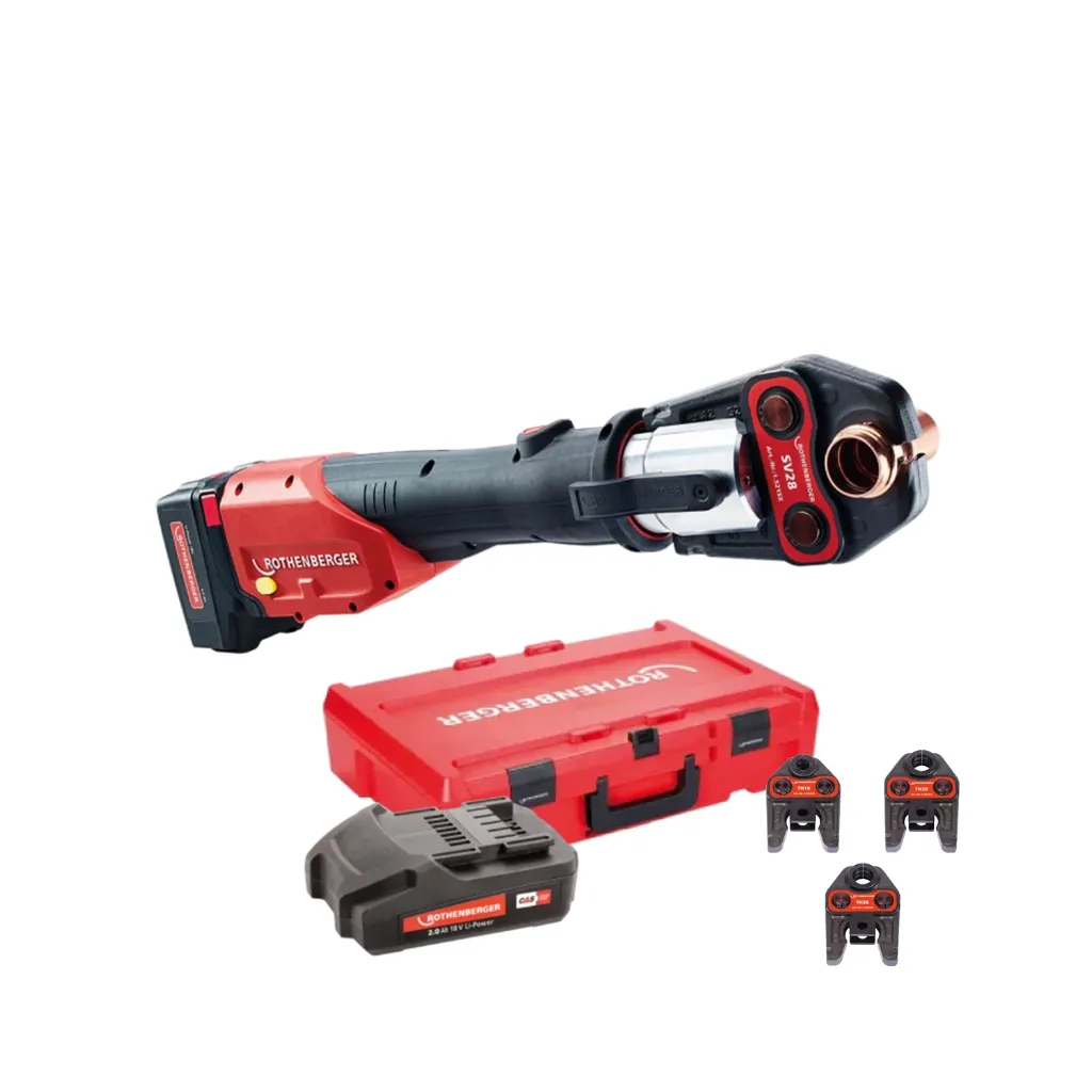 Rothenberger Romax 4000 18V Li-ion accuperstang set (1x 4.0Ah accu) incl. TH16-20-26 persbekken in koffer