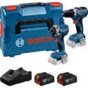 BOSCH 0615A50090 18V accu-machineset GSR+GDR 2-delig in L-BOXX 136 (2x 5,0Ah accu + lader)