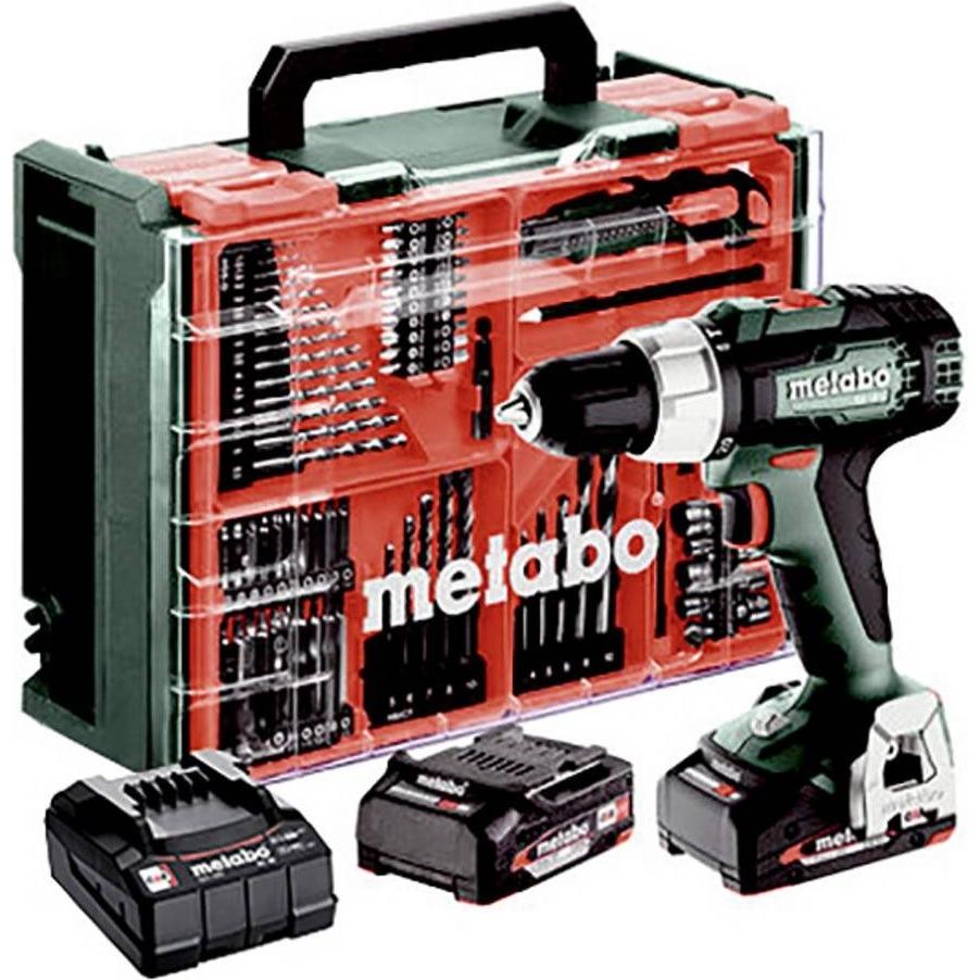 [4061792252226] Metabo 614053710 SB 18 L Set Accu-klopboormachine, 18V 2x2Ah Li-Power; Lader SC 30; Kunststof koffer; Mobiele werkplaats 18v Met 78 accessoires