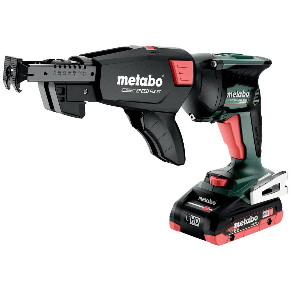 [4061792206335] Metabo 620063540 TBS 18 LTX BL 5000 Accu-schroevendraaier voor de droogbouw; 18V 2x4Ah LiHD; Lader ASC 55; metaBOX 145 L 18v Met schroevenmagazijn Speed fix 57
