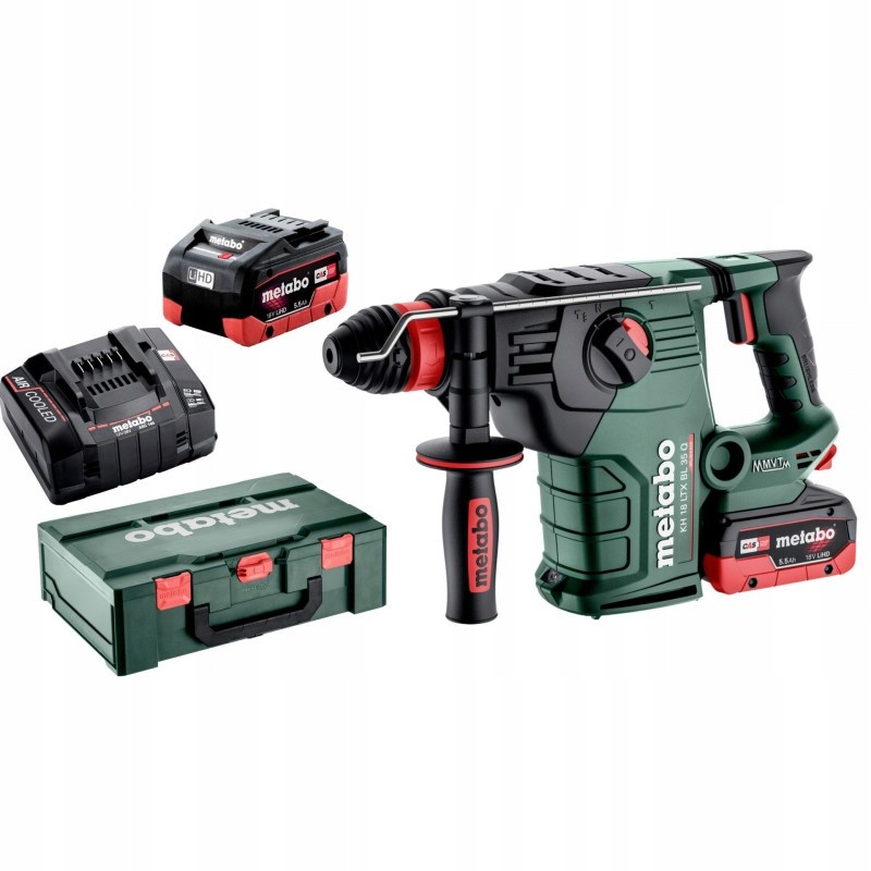 Metabo 600813660 KH 18 LTX BL 35 Q  Accu combihamer SDS-plus, 18V 2x5.5Ah LiHD; Lader ASC 145; metaBOX 185 XL; met Metabo-Quick-wisselkop 18v Brushless