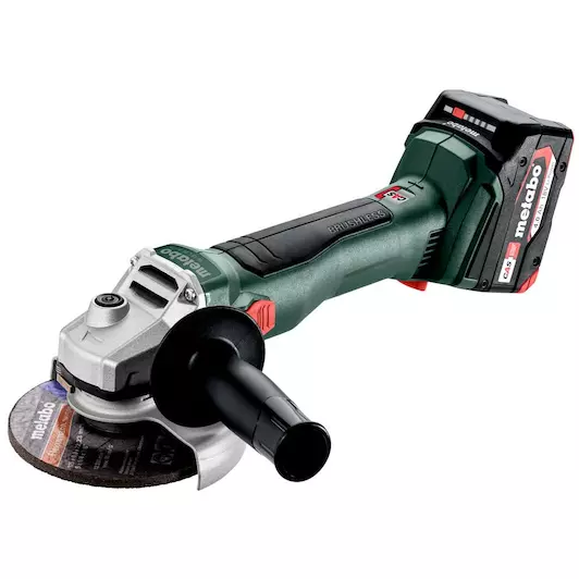 [4061792231146] Metabo 602374510 W 18 L BL 9-125 Accu-haakse slijper; 18V 2x4Ah Li-Power; Lader ASC 55; metaBOX 165 L 18v Brushless