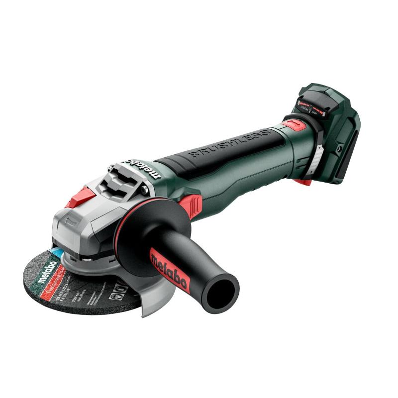 Metabo 613054840 WB 18 LT BL 11-125 Quick Accu-haakse slijper; 18V; metaBOX 165 L; met rem, snelspanmoer 18v Brushless