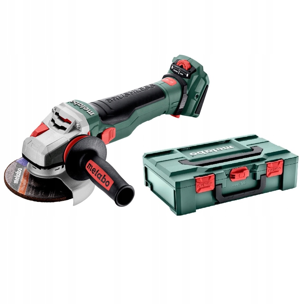 [4061792229068] Metabo 601730850 WB 18 LTX BL 15-125 Quick Accu-haakse slijper; 18V; doos; met rem, snelspanmoer 18v