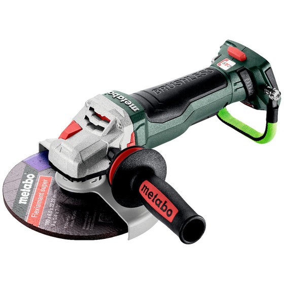 Metabo 601746840 WPBA 18 LTX BL 15-180 Quick DS Accu-haakse slijper; 18V; metaBOX 165 L; met rem, snelspanmoer 18v Dodemansschakelaar