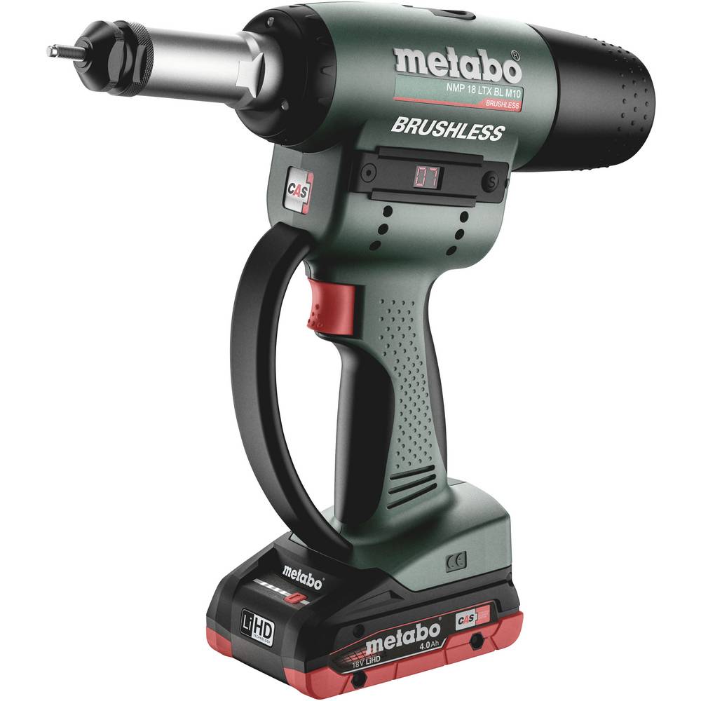 Metabo 601788800 NMP 18 LTX BL M10 Accu-blindklinkmoerpistool; 18V 2x4Ah LiHD; Lader ASC 55; metaBOX 145 M 18v Brushless
