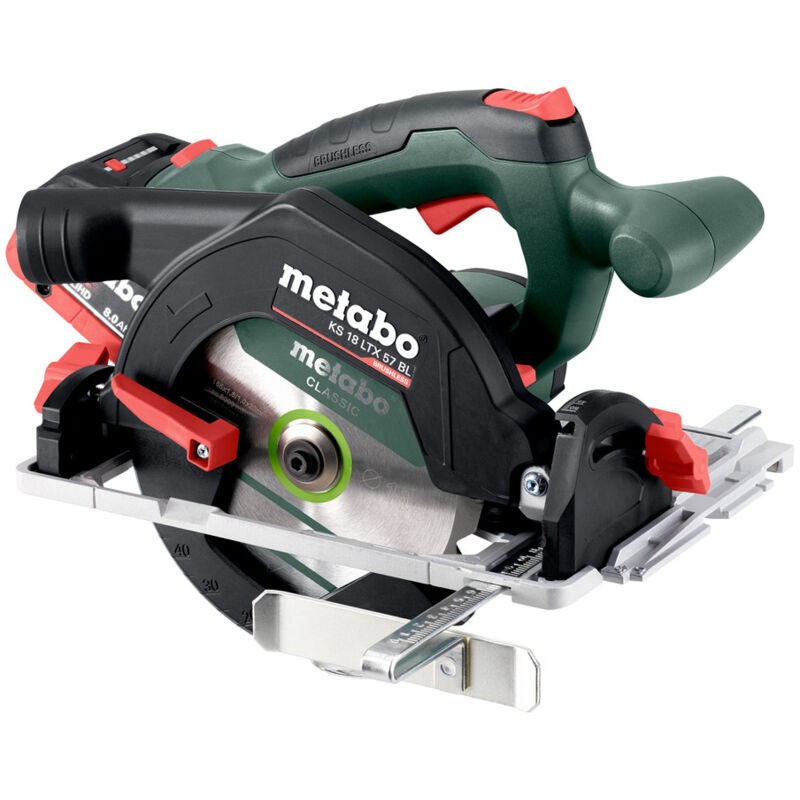 [4061792237179] Metabo 611857810 KS 18 LTX 57 BL Accu-cirkelzaag; 18V 2x8Ah Li-Power / LiHD; Lader ASC 145; metaBOX 340 18v Brushless