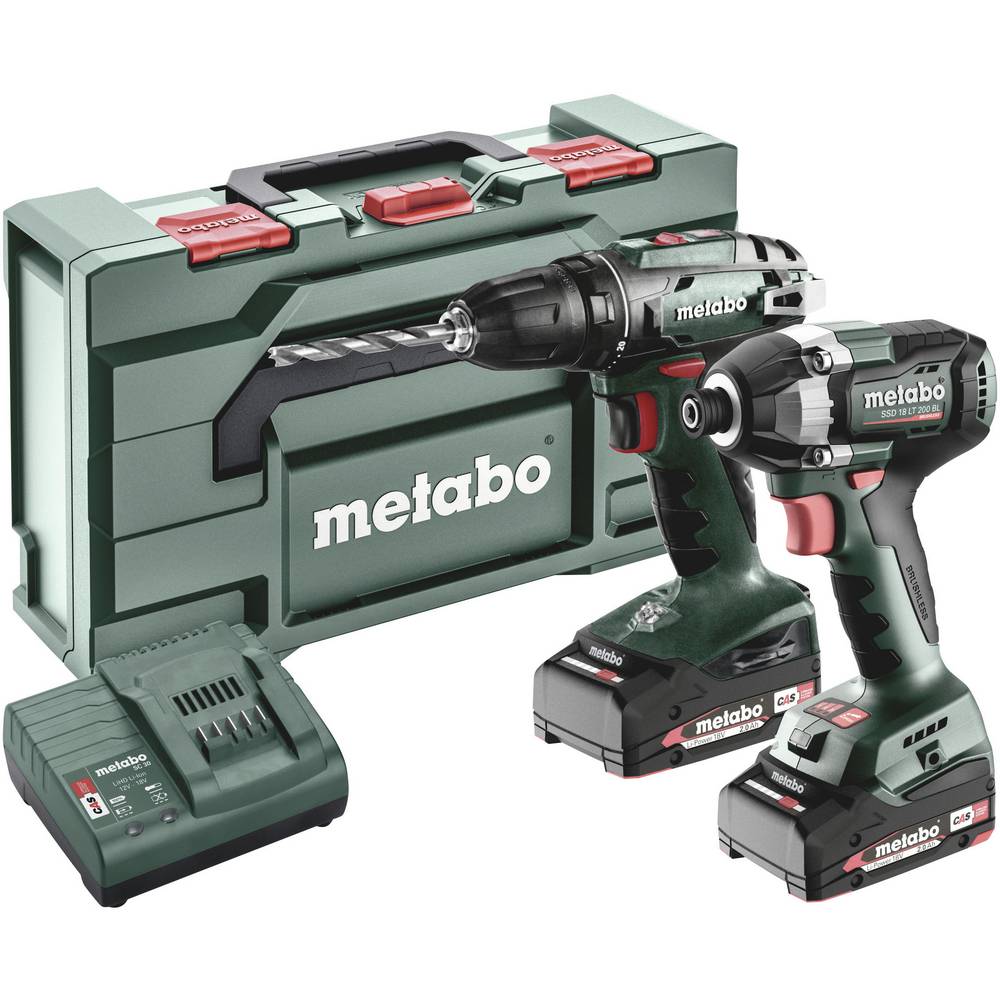 Metabo 685193000 Combo Set 2.8.1 18V Accu-machines in set; 18V; metaBOX 145 L; BS 18 + SSD 18 LT 200 BL 18v