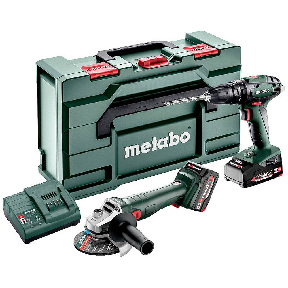 Metabo 685205500 Combo Set 2.4.4 18 V  Accu-machines in set; 18V; metaBOX 165 L; SB 18 + W 18 L 9-125 18v