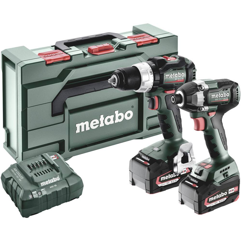 Metabo 685196000 Combo Set 2.8.4 18V Accu-machines in set; 18V; metaBOX 145 L; BS 18 LT BL + SSD 18 LT 200 BL 18v