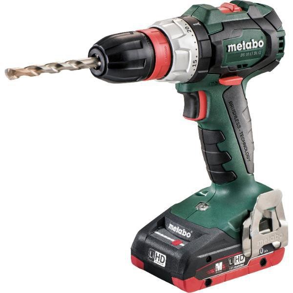Metabo 602334800 BS 18 LT BL Q accu-boorschroefmachine; 18V 2x4Ah LiHD; Lader ASC 55; metaBOX 145 18v Brushless