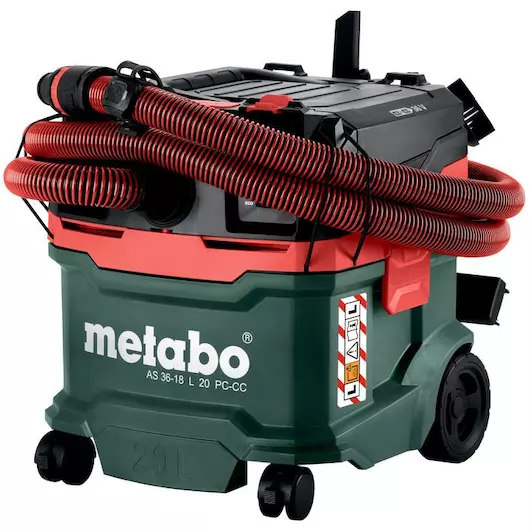 Metabo 602072850 AS 36-18 L 20 PC-CC Accu-zuiger; 18V; ; met handmatige filterreiniging en CordlessControl 2x 18v