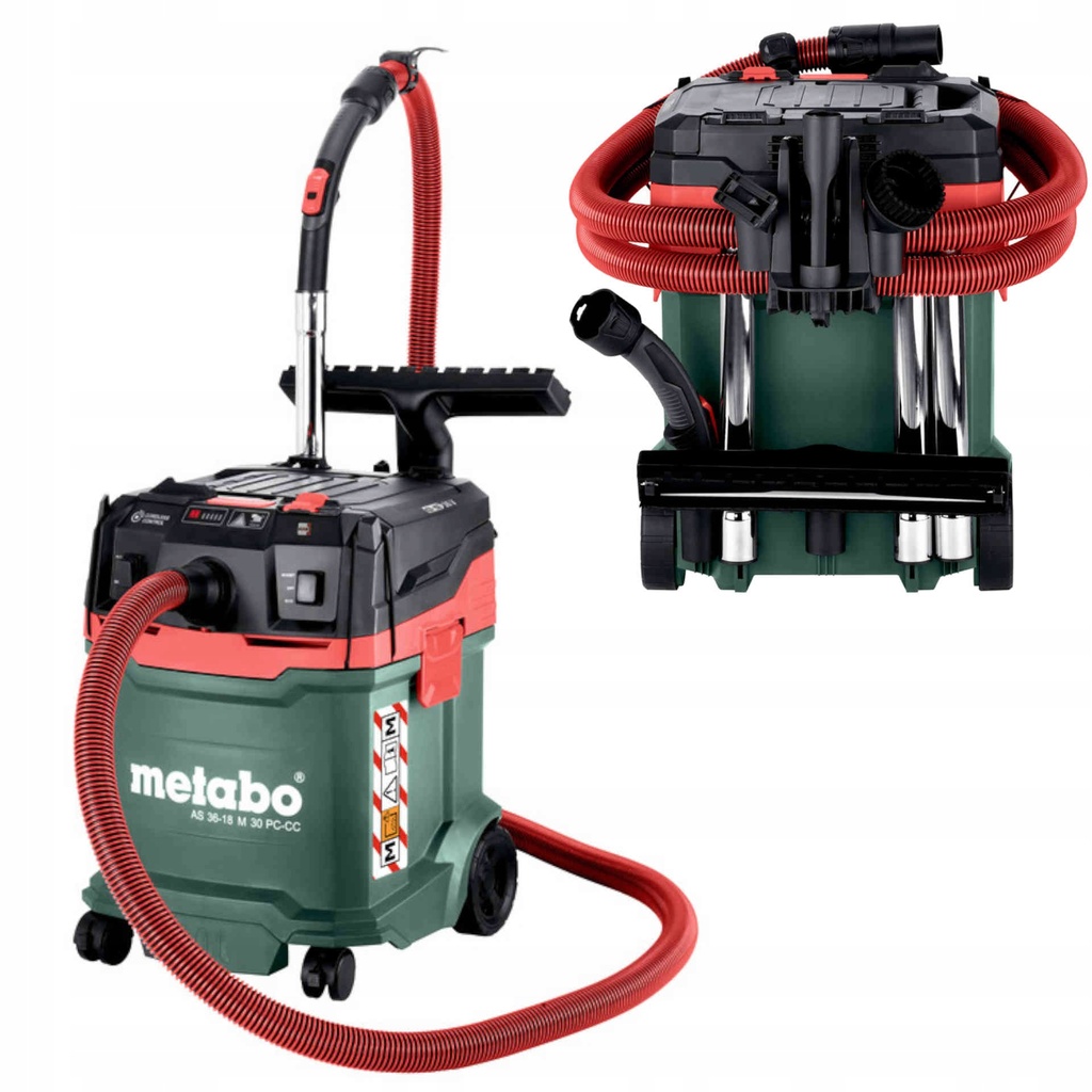 [4061792230620] Metabo 602074850 AS 36-18 M 30 PC-CC Accu-zuiger; 18V; ; met handmatige filterreiniging en CordlessControl 2x 18v