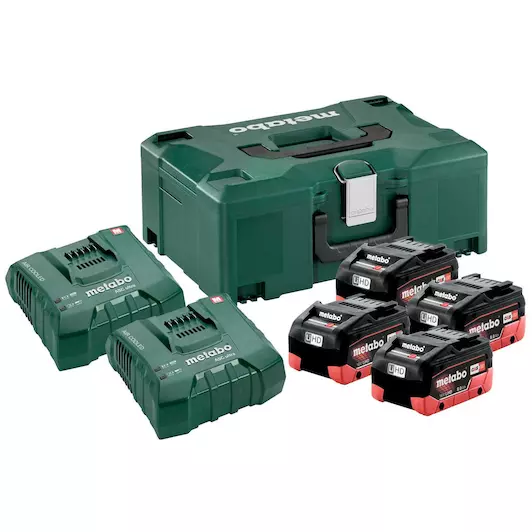 Metabo 685135000 Batterij Basic-Set 4 x LiHD 8,0Ah + ASC 145 Duo + mB 18v