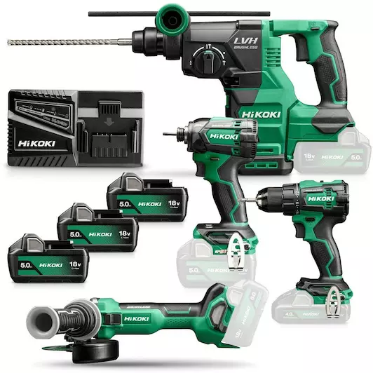 HIKOKI KC18DEWHZ 18V accu-machineset in tas (3x 5.0Ah accu en lader)