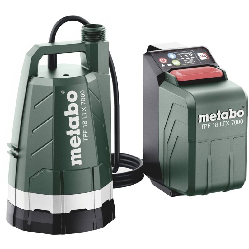Metabo 601748850 TPF 18 LTX 7000 Accu-dompel- en regentonpomp, 18V; doos 18v