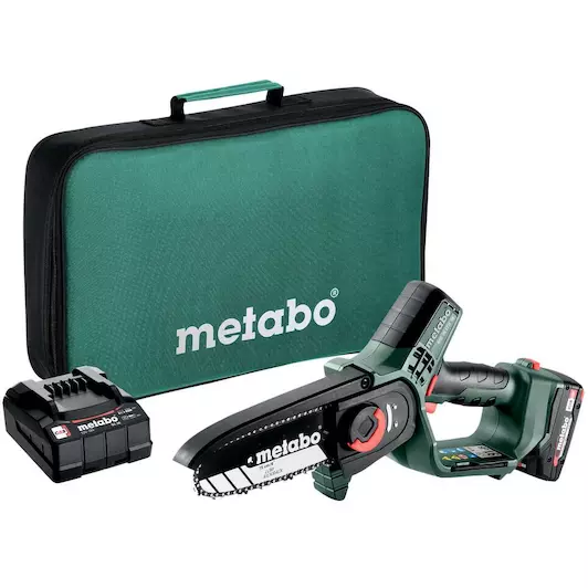 [4061792244597] Metabo 600856500 MS 18 LTX 15 Accu-snoeizaag; 18V 1x2Ah Li-Power; Lader SC 30; Gereedschapstas 18v