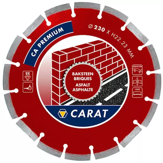 [8714452071021] Carat CA12530000	CA Premium diamantschijf voor baksteen 125 x 22,2mm baksteen