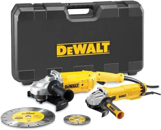 DeWALT DWE492SDT-QS haakse slijper set 230mm & 125mm - 2200W / 1000W