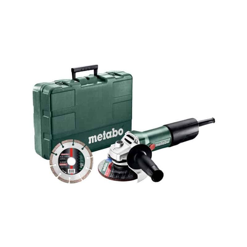 [4007430338075] Metabo 603608510 W 850-125 Set Haakse slijper; Kunststof koffer; met diamant-doorslijpschijf 230v Met 1 diamantschijf