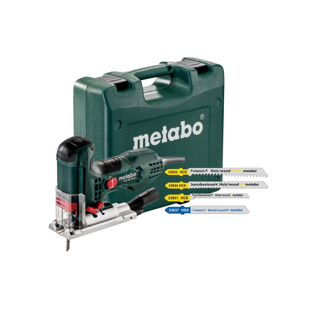 [4007430305121] Metabo 601100900 STE 100 Quick Set Decoupeerzaag; Kunststof koffer; met 20 decoupeerzaagbladen 230v Met Decoupeerzaagblaadjes