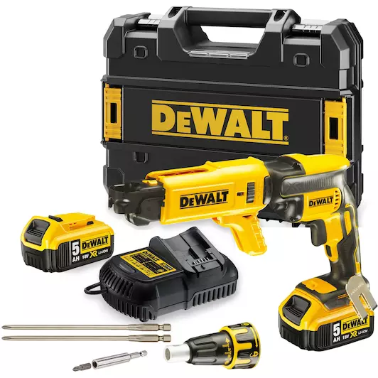 DeWALT DCF620P2K-QW 18V Li-ion XR accu gipsschroefmachine / bandschroefmachine set (2x 5.0Ah) in TSTAK - koolborstelloos - 25-57mm