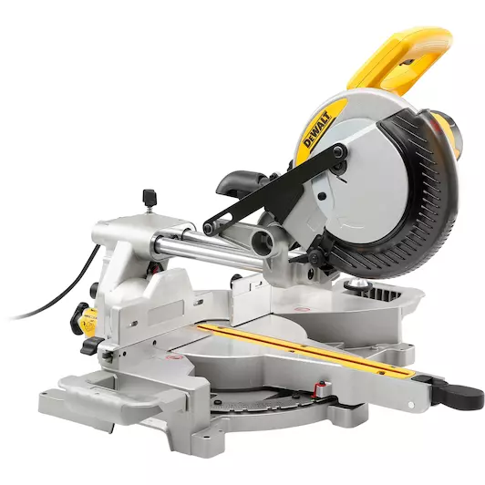 [5035048111451] DEWALT DW712-QS 1600W Afkort-en verstekzaag 216mm