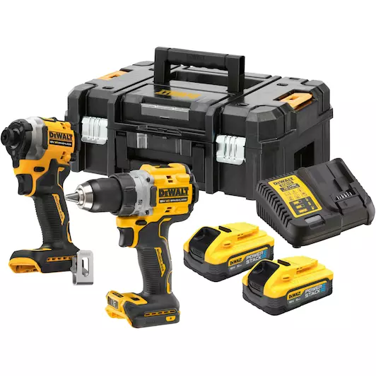 [5035048796566] DEWALT DCK2051H2T-QW 18V XR POWERSTACK Brushless 2-delige set met schroef-/boormachine (DCD800) + slagschroevendraaier (DCF850)