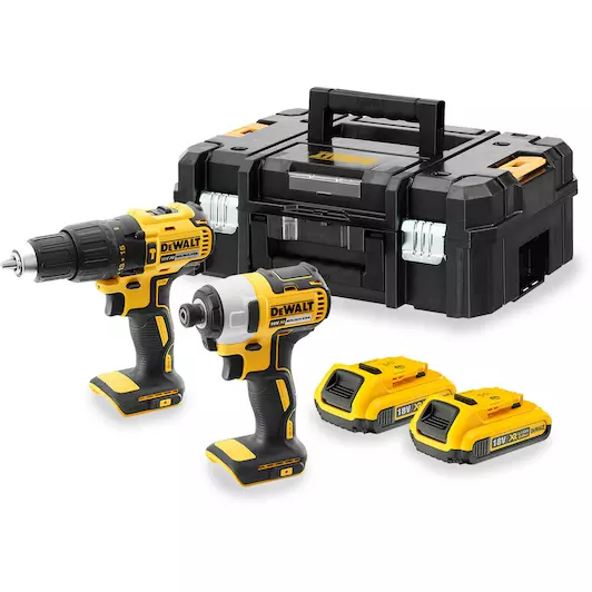 [5035048669723] DEWALT DCK2060D2T-QW 18V XR Brushless 2-delige set met schroef-/klopboormachine (DCD778) + slagschroevendraaier (DCF787)