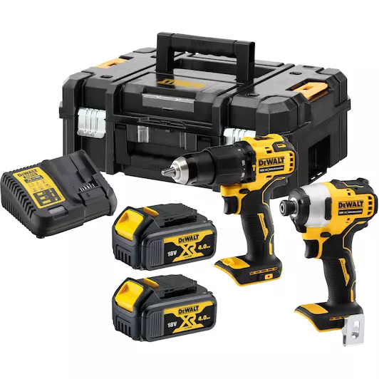 [5035048723692] DEWALT DCK2062M2T-QW 18V XR  Brushless 2-delige set met schroef-/klopboormachine (DCD709) + slagschroevendraaier (DCF809)