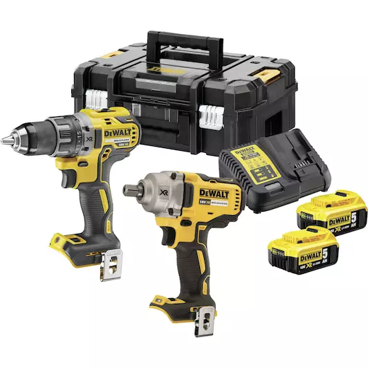 [5035048699461] DEWALT DCK2077P2T-QW 18V XR Brushless 2-delige set met schroef-/boormachine (DCD791) + slagschroevendraaier (DCF894)