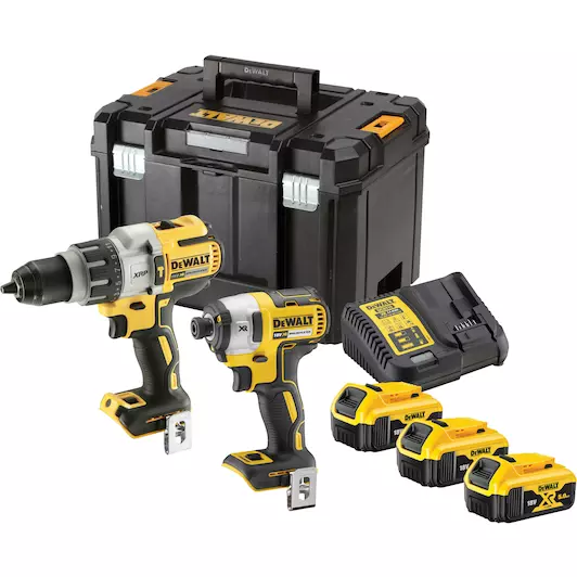 [5054905295967] DEWALT DCK276P3T-QW 18V XR Brushless 2-delige set met premium schroef-/klopboormachine (DCD996) + slagschroevendraaier (DCF887)