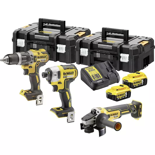 [5035048698747] DEWALT DCK384P2T-QW 18V XR Brushless 3-delige set (DCD796 + DCF887 + DCG405)