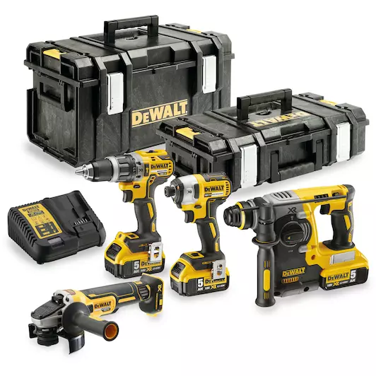 [5035048679739] DEWALT DCK422P3-QW 18V XR Brushless 4-delige set (DCD796 + DCF887 + DCG405 + DCH273)