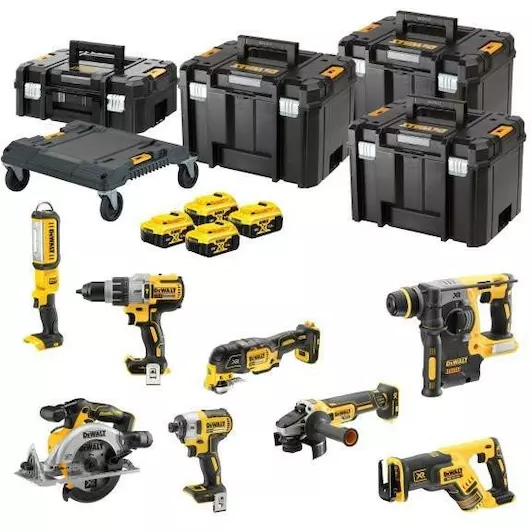 [5035048748831] DEWALT DCK853P4T-QW 18V XR Brushless 8-delige set (DCD996 + DCF887 + DCG405 + DCH273 + DCS367 + DCS565 + DCS356 + DCL050)