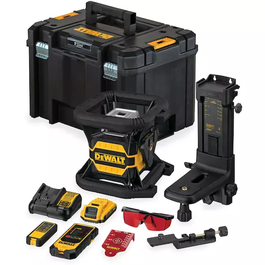 [5054905240097] DEWALT DCE080D1RS-QW 18V Roterende Laser Bluetooth - Rood
