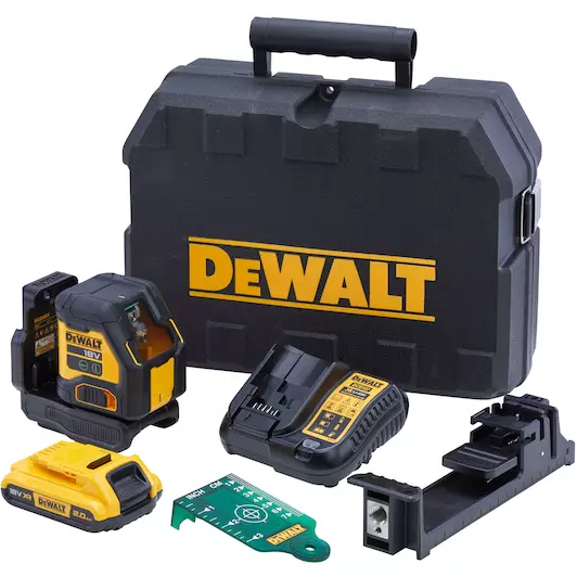 [5035048795941] DEWALT DCLE34021D1-QW 18V Kruislijnlaser Compact, 1x2Ah - Groen