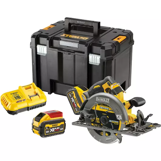 DEWALT DCS579X2-QW 54V XR FLEXVOLT Cirkelzaag in TSTAK 190mm (compatibel met geleiderail)